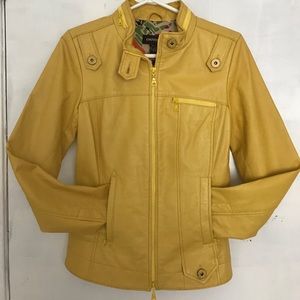Danier Yellow Leather Jacket